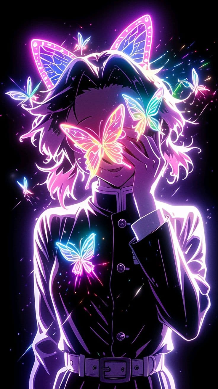 Neon Butterfly Veil