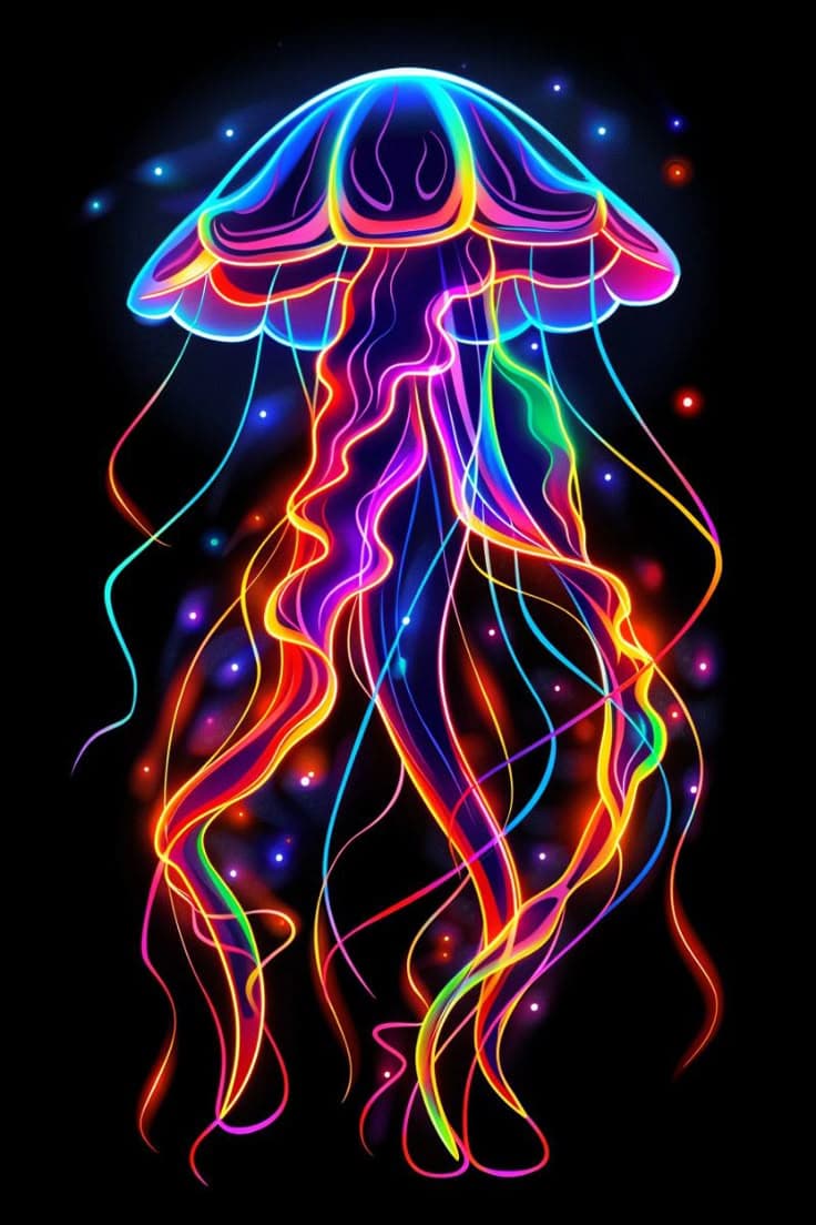 Neon Drift Jellyfish