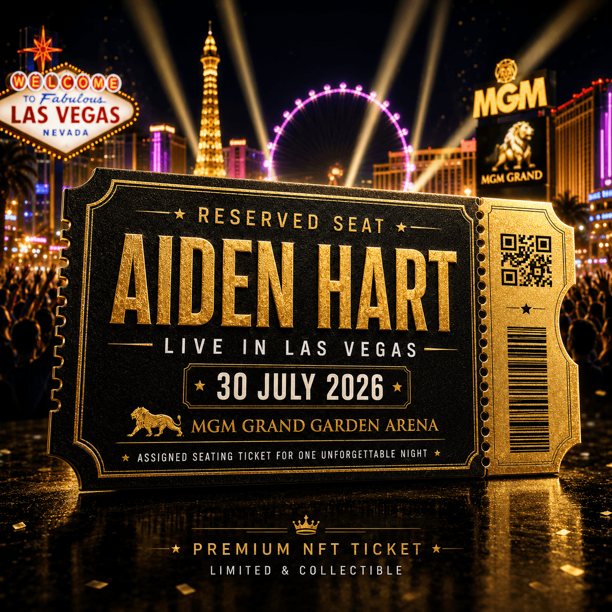Aiden Hart Live in Las Vegas - Reserved Seat