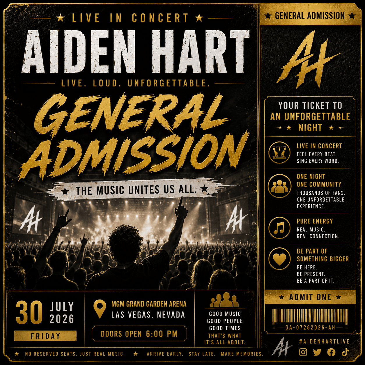 Aiden Hart Live in Las Vegas - General Admission
